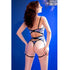 CHILIROSE - CR 4861 CORSETTO STAMPATO BLU XL