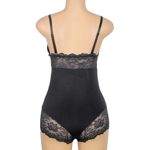 SUBBLIME - ORSACCHIOTTO CON DETTAGLI IN PIZZO FLOREALE NERO S/M