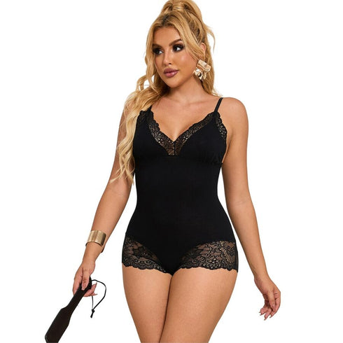 SUBBLIME - ORSACCHIOTTO CON DETTAGLI IN PIZZO FLOREALE NERO S/M