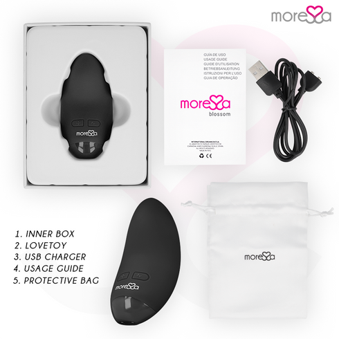 MORESSA - VIBRATORE BLOSSOM NERO