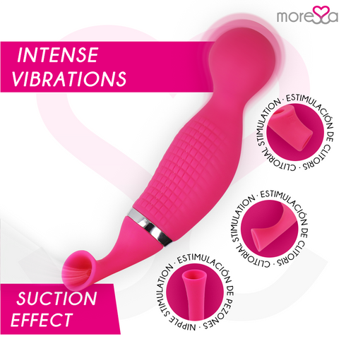 MORESSA - KIRK DUO ASPIRAZIONE + MASSAGGIATORE MULTI-PERFORMANCE IN SILICONE PREMIUM RICARICABILE