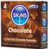 SKINS - PRESERVATIVI PREMIUM AL CIOCCOLATO CONFEZIONE DA 4