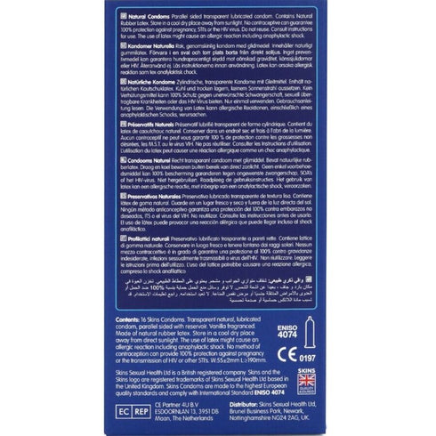 SKINS - PRESERVATIVI NATURALI PREMIUM CONFEZIONE DA 16