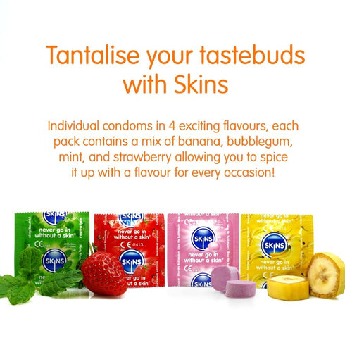 SKINS - PRESERVATIVI MULTIGUSTO PREMIUM CONFEZIONE DA 4