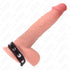 KINK - ANELLO PER PENE IN PELLE CON CHIUSURA A PRESSIONE FODERA ROSSA 21 X 1,5 CM