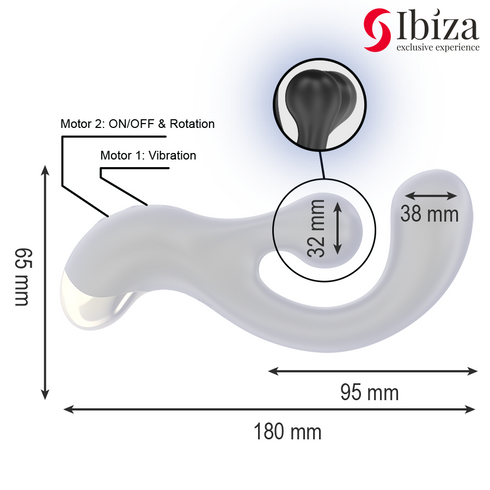 IBIZA - STIMOLATORE VIBRANTE E ROTANTE