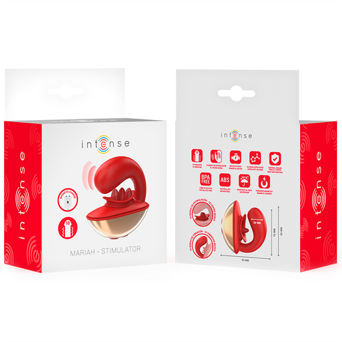 INTENSE - VIBRATORE E STIMOLATORE MARIAH A FORMA DI U 10 VIBRAZIONI ROSSO