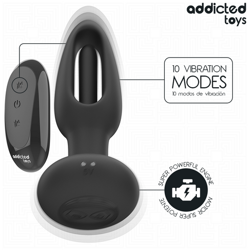 ADDICTED TOYS - PLUG ANALE CON LINGUA VIBRANTE E TELECOMANDO