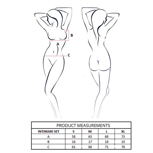 PASSION - INTIMARI REGGISENO + SLIP ROSA L/XL