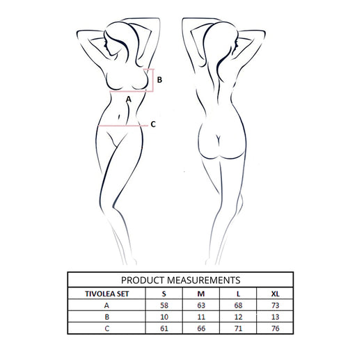 PASSION - TIVOLEA REGGISENO + PERIZOMA VIOLA L/XL