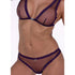 PASSION - BELISSANA REGGISENO + PERIZOMA VIOLA L/XL