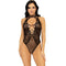 LEG AVENUE - BODY CON APERTURA A CHIAVE IN RETE E PIZZO TAGLIA UNICA