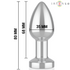 INTENSE - PLUG ANALE VIBRANTE IN METALLO CON LUCI LED E TELECOMANDO - TAGLIA S