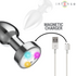 INTENSE - PLUG ANALE VIBRANTE IN METALLO CON LUCI LED E TELECOMANDO - TAGLIA S