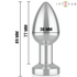 INTENSE - PLUG ANALE VIBRANTE IN METALLO CON LUCI LED E TELECOMANDO - TAGLIA M