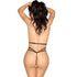 LEG AVENUE - 89365 BODY LUSSUOSO CON COPPA APERTA E PERIZOMA DI PERLE - TAGLIA UNICA