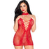 LEG AVENUE - 81675 MINI ABITO CON SCOLLO A V ROSSO - TAGLIA UNICA