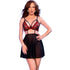 CHILIROSE - CR 4869 BABYDOLL NERO/ROSSO M