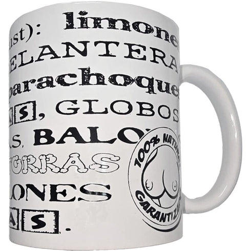DIABLO PICANTE - TAZZA BIANCA CON SINONIMI DI SENO 370 ML