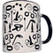DIABLO PICANTE - TAZZA BONDAGE BIANCA CON MANICO NERO 370 ML