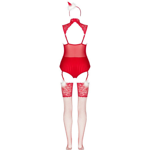 LIVCO CORSETTI FASHION - LIMPID SNOWFLAKES LC 90604 BODY + CALZE + CERCHIETTO NATALIZIO L/XL