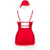 LIVCO CORSETTI FASHION - AGETHE LC 90607 CHEMISE + PERIZOMA + CAPPELLO DI NATALE L/XL