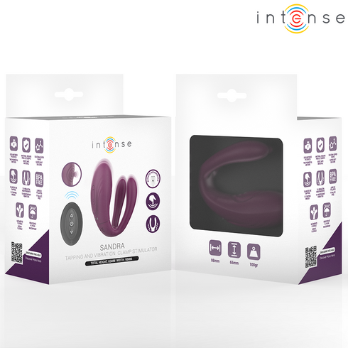 INTENSE - STIMOLATORE A MORSETTO CON VIBRAZIONE E TAPPING SANDRA CON TELECOMANDO