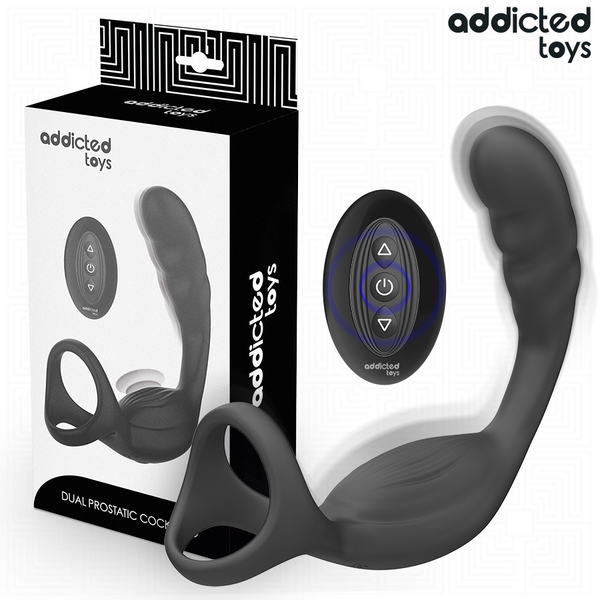 ADDICTED TOYS - ANELLO PER IL PENE PROSTATICO DOPPIO CON TELECOMANDO