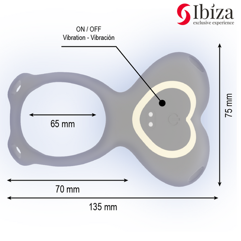 IBIZA - VIBRATORE DI COPPIA CON TELECOMANDO A CUORE