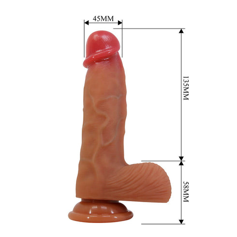 PRETTY LOVE - DUVALL DILDO REALISTICO CON VENTOSA 19,3 CM -Ø- 4,5 CM