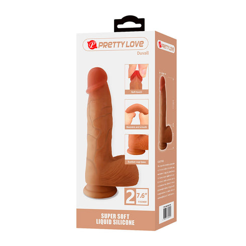 PRETTY LOVE - DUVALL DILDO REALISTICO CON VENTOSA 19,3 CM -Ø- 4,5 CM