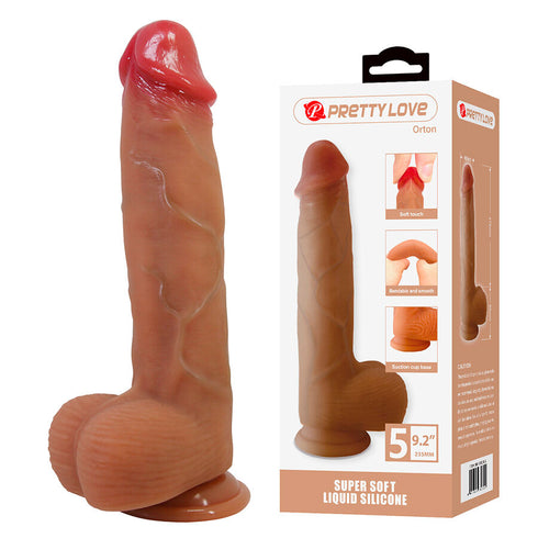 PRETTY LOVE - ORTON DILDO REALISTICO CON VENTOSA 23,5 CM -Ø- 4,9 CM