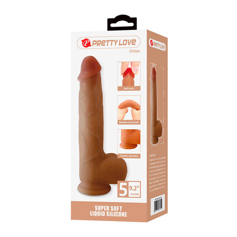 PRETTY LOVE - ORTON DILDO REALISTICO CON VENTOSA 23,5 CM -Ø- 4,9 CM