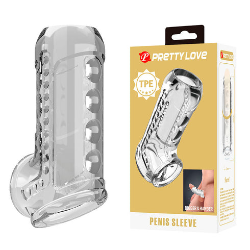 PRETTY LOVE - GUAINA PER PENE TRASPARENTE CON TEXTURE