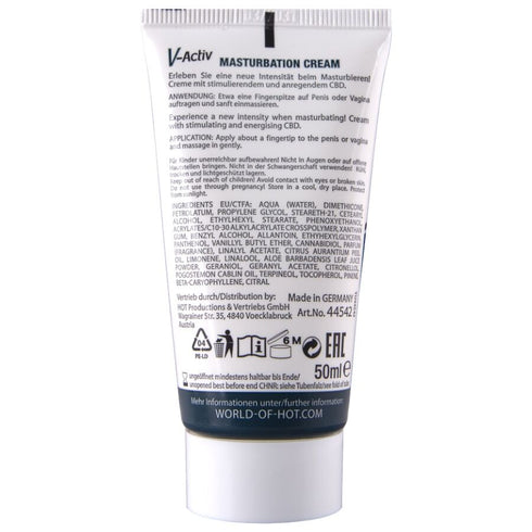 HOT - CREMA PER LA MASTURBAZIONE CON CBD - UNISEX 100ML