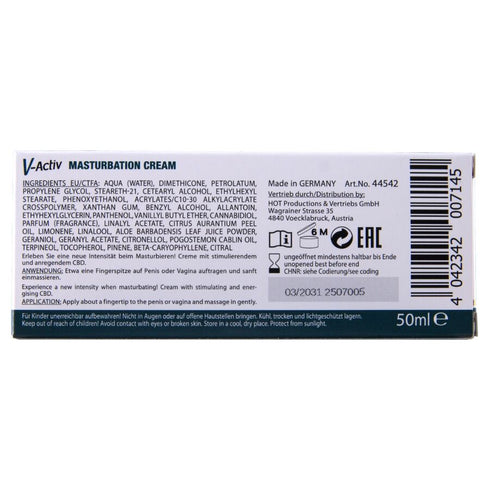 HOT - CREMA PER LA MASTURBAZIONE CON CBD - UNISEX 100ML