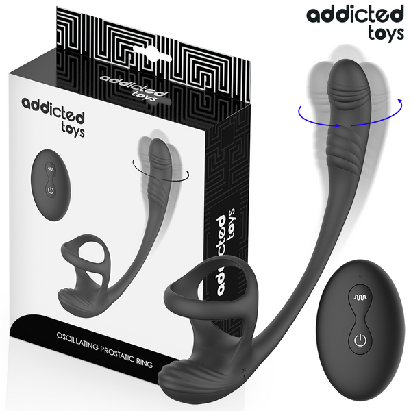 ADDICTED TOYS - PLUG ANALE CON VIBRAZIONE E OSCILLAZIONE A 360º E STIMOLATORE DEI TESTICOLI