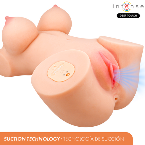 INTENSE DEEP TOUCH - VERO TORSO VAGINA CON EFFETTI DI ASPIRAZIONE, CALORE, VIBRAZIONE E VOCALE CON TELECOMANDO 5,5 KG