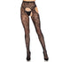 LEG AVENUE - COLLANT CON REGGICALZE BLOOM NET 1967 NERO - TAGLIA UNICA