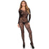 LEG AVENUE - 89366 BODYSTOCKING IN PIZZO NERO - TAGLIA UNICA