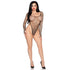 LEG AVENUE - 89377 BODY IN RETE INDUSTRIALE SCOLLATO NERO - TAGLIA UNICA