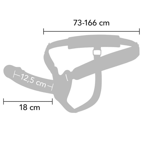 HIDDEN DESIRE - INFERNO GUAINA PER PENE CON STRAP-ON IN SILICONE 18 CM