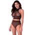 PASSION - BS116 BODYSTOCKING NERO CON STRASS E RETE