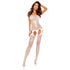 PASSION - BS121 BODYSTOCKING BIANCO EFFETTO GIARRETTIERA