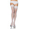 LEG AVENUE - CALZE BIANCHE CON SILICONE E PIZZO