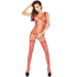 PASSION - WOMAN BS013 BODYSTOCKING ROSSO TAGLIA UNICA