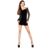 PASSION - WOMAN BS025 BODYSTOCKING ABITO NERO STILE TAGLIA UNICA