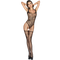 PASSION -DONNA BS034 BODYSTOCKING NERO TAGLIA UNICA
