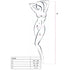 PASSION - WOMAN BS038 BODYSTOCKING BIANCO TAGLIA UNICA