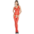 PASSION - WOMAN BS038 BODYSTOCKING ROSSO TAGLIA UNICA